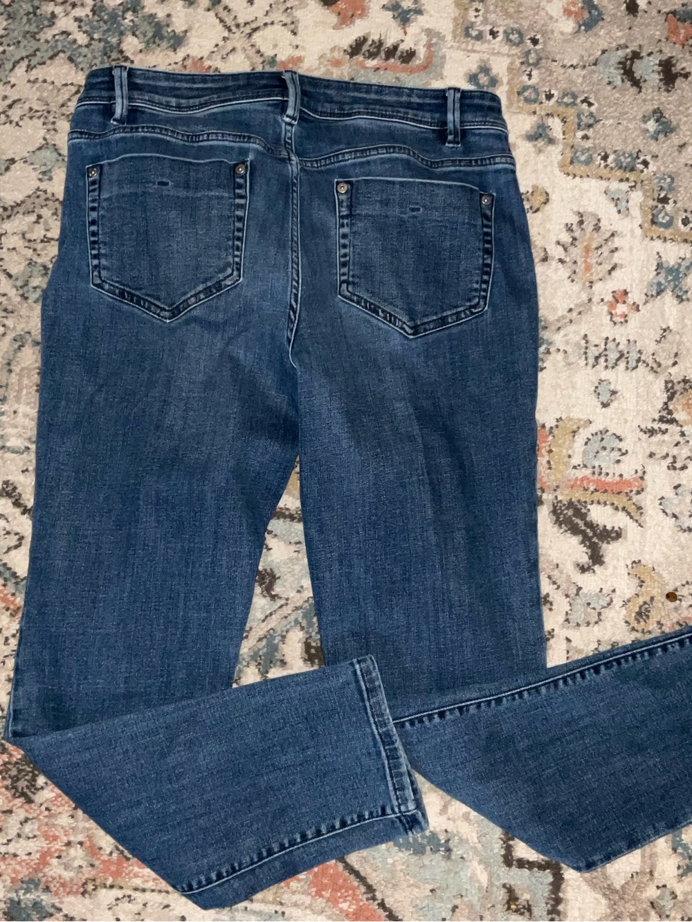 J. Jill Authentic fit slim ankle Jeans in Dark Blue Denim - Picture 9 of 11